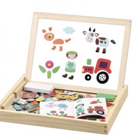 Magnetic Wooden Puzzle Activity Box